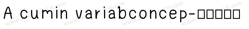 A cumin variabconcep字体转换